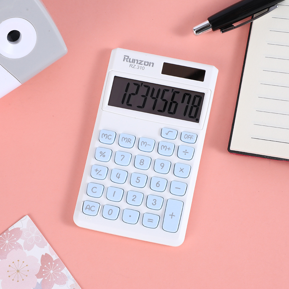 The RZ-310 solar-powered calculator is a cute and good-looking scientific computer with a high level of appearance. It is a small, portable office calculator Application Scenario