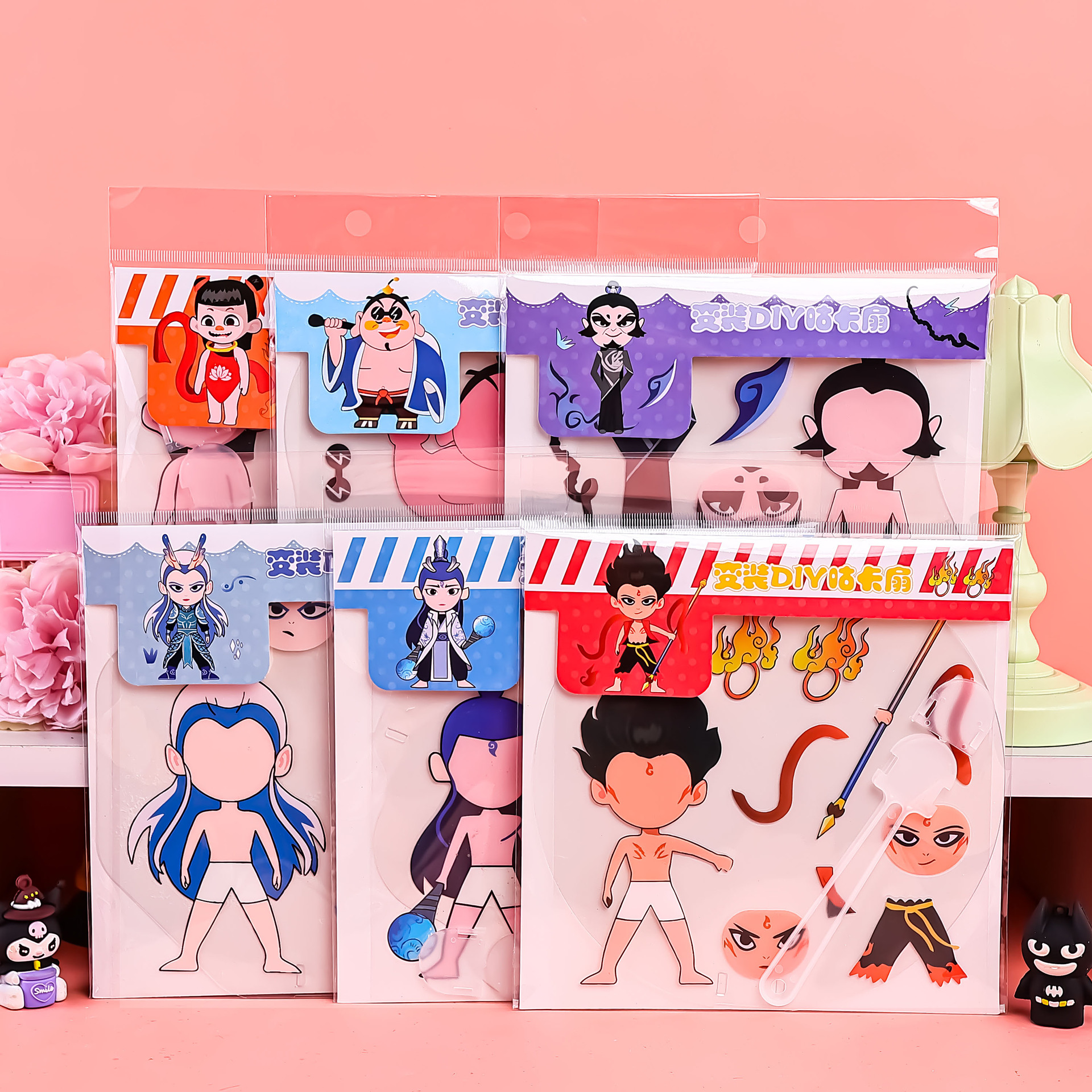 卷卷贴卡通/爱心贴纸/手帐/亮面纯色贴纸/娃娃贴钻产品图