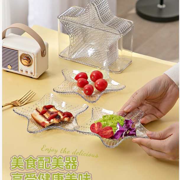 Different-shaped bone-spitting plates, snack plates, storage plates, plastic simple style, new foreign trade starfish shell plates