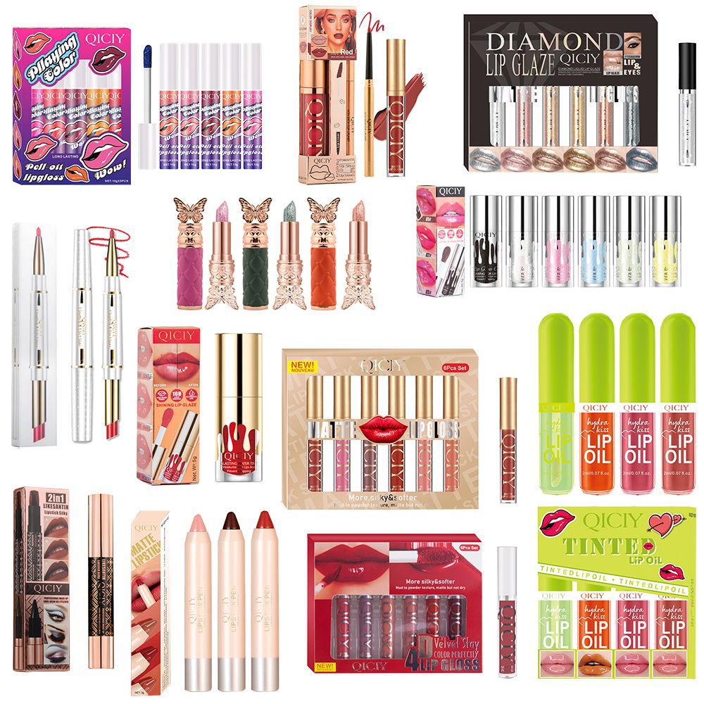 【 Cross-border Exclusive 】QICIY Lip Gloss Matte Pearl Lipstick Moisturizes, does not fade, does not stick to cups Wholesale Lip gloss