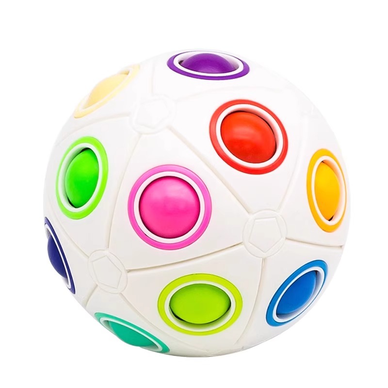 Magic Rainbow Ball Rubik's Cube Toy 5 Early Education and Intelligence Children 4 Stress-relieving Creative Alien 2 and 3 Stages 2-3 Little Boys Item Picture