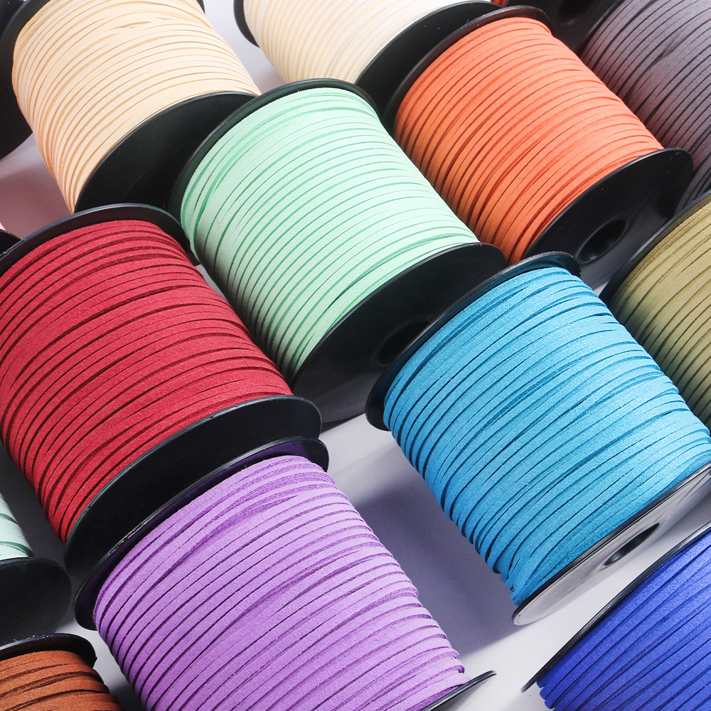 2mm韩国绒皮绳线绳鹿皮绒DIY编织绳礼品盒包装饰双面绒麂皮绳编绳