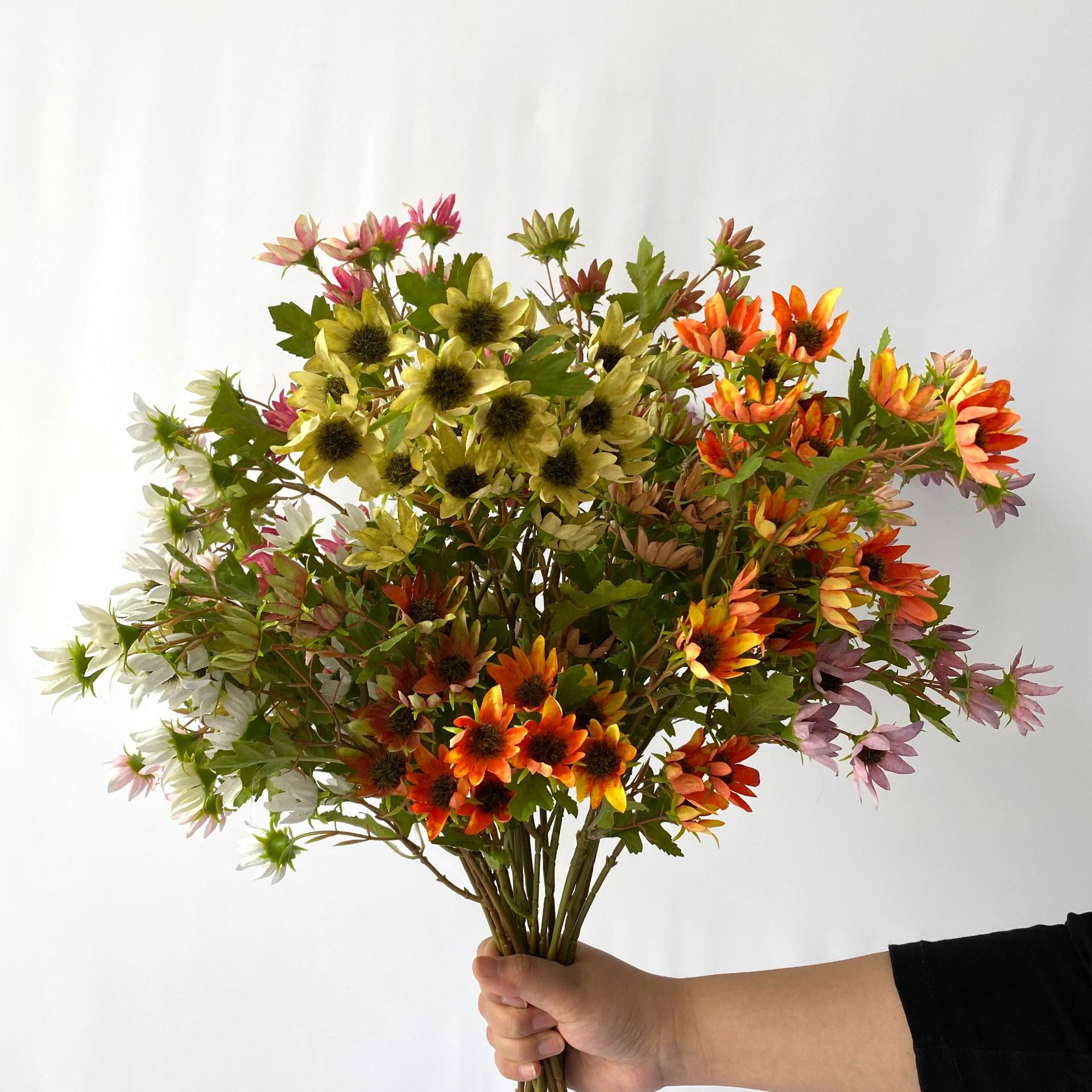 仿真花DIY发饰配件/仿真花/5朵塑膠花/假花/假花批发产品图