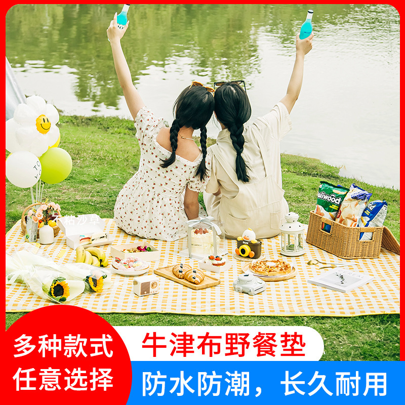 野餐垫防水加厚便携式户外郊游野炊地垫超厚草坪春游沙滩防潮垫子细节图