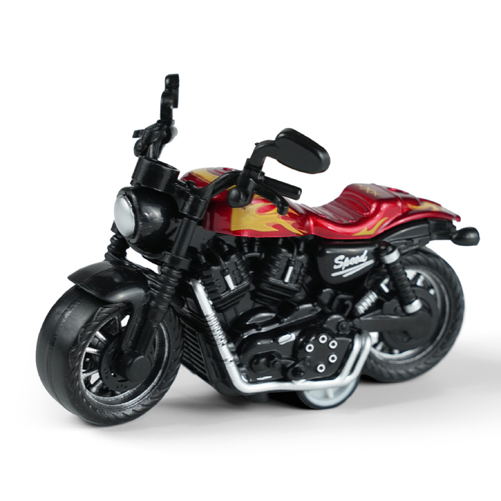 Cross-border children's toys, simulated alloy rebound motorcycle ornaments, claw machines, keychains, street stall toys and gifts Item Picture