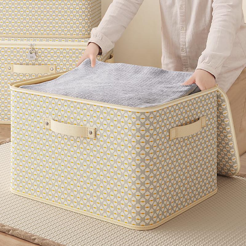 Password storage box with lock, home wardrobe, clothes, quilts, toy organization box, foldable storage box, a magic tool Application Scenario