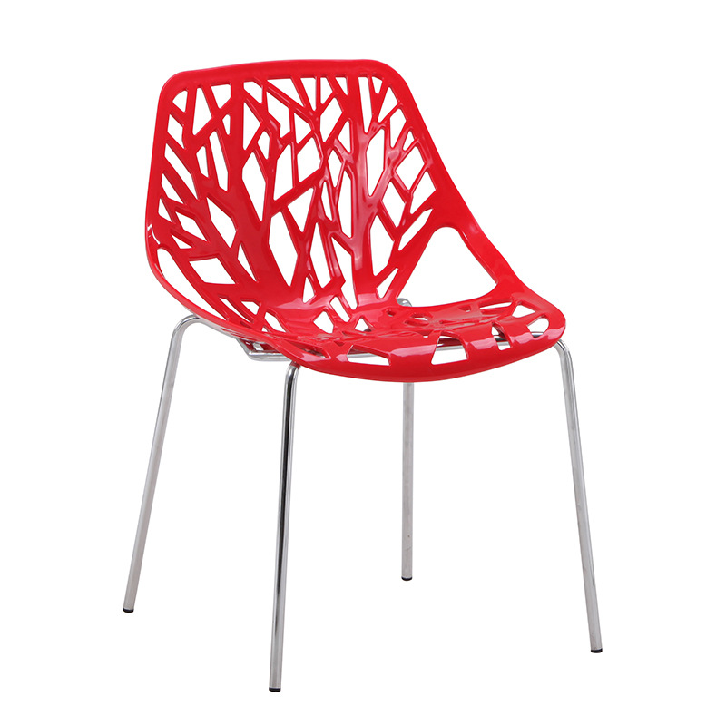 Starry Sky Simple and fashionable plastic backrest chair, casual outdoor PP eco-friendly thickened plastic chair, fast food stall hollowed-out chair Specification image