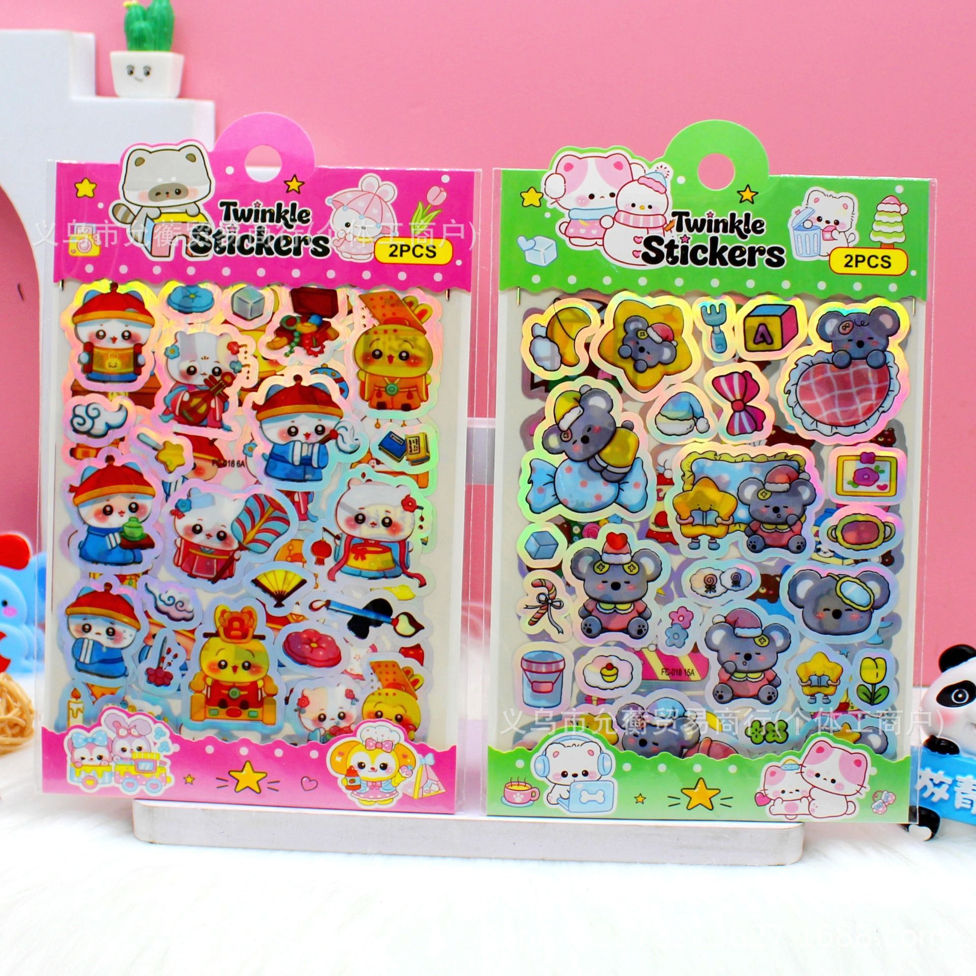 Cross-border English version Creative double-layer cute pattern sticker planner decoration sticker no need for cutting Cross-border foreign trade version