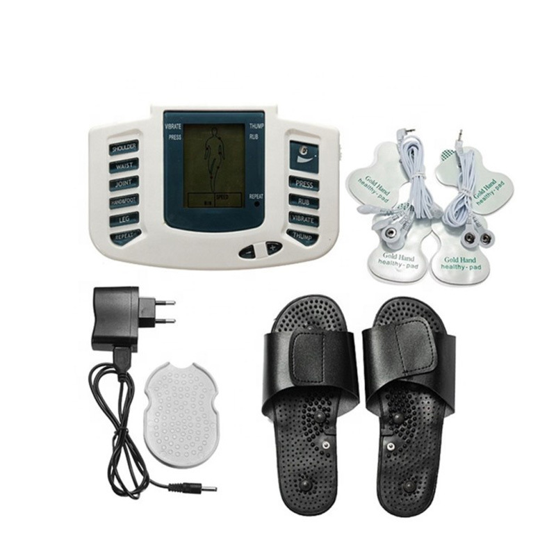 跨境专供JR-309A手持数码经络按摩仪理疗仪按摩器电子脉冲按摩贴产品图