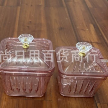 Vertical large and small plastic sugar jars, kitchen sugar POTS, home storage boxes, tea snacks, candies, inventory, heart plates, snacks Specification image