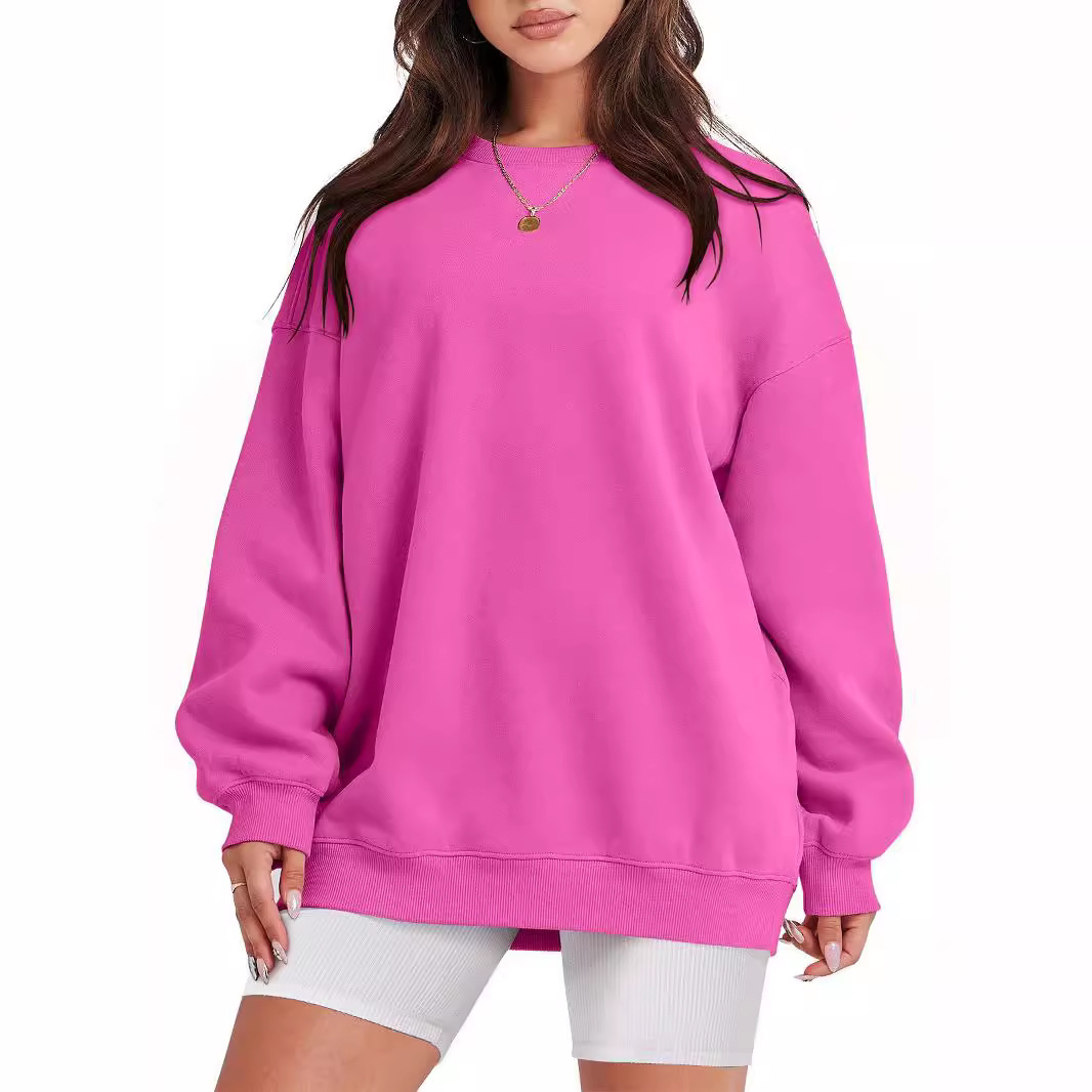 European and American cross-border women's clothing 2025 autumn/winter long-sleeved Amazon TIKTOK independent loose casual hoodie top Item Picture