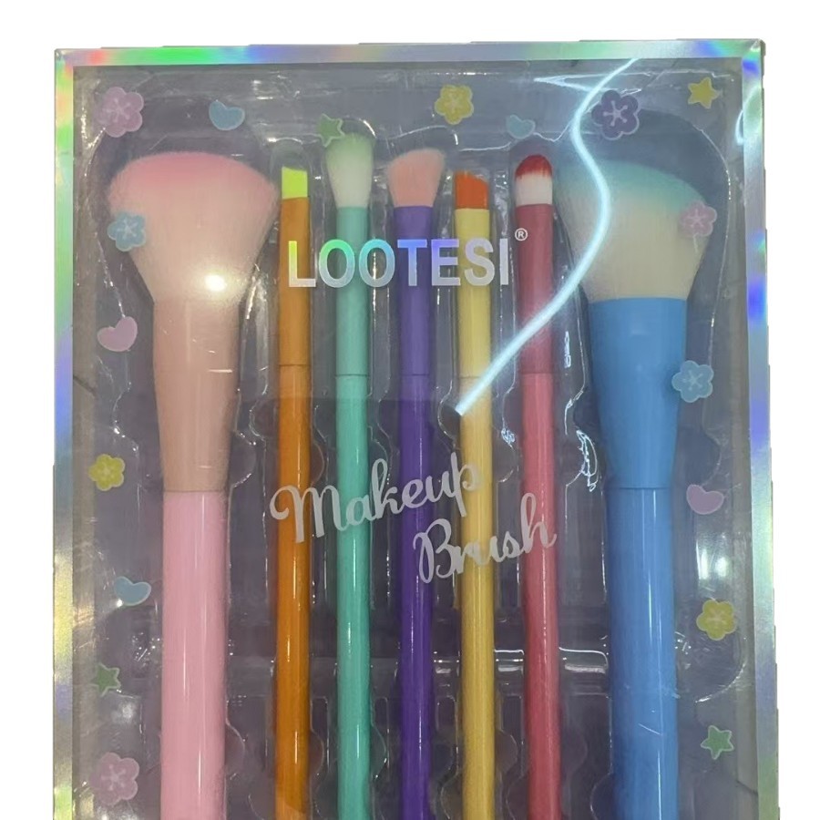 Makeup brush set, cross-border seven-piece set, gradient makeup brush, blush brush, contouring brush, eyeshadow brush, beauty tools Specification image