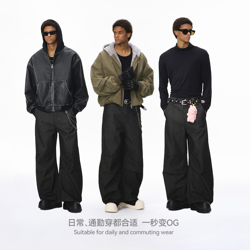 男士牛仔裤/牛仔裤/工作牛仔裤/男款牛仔裤系带/摆摊用小商品细节图