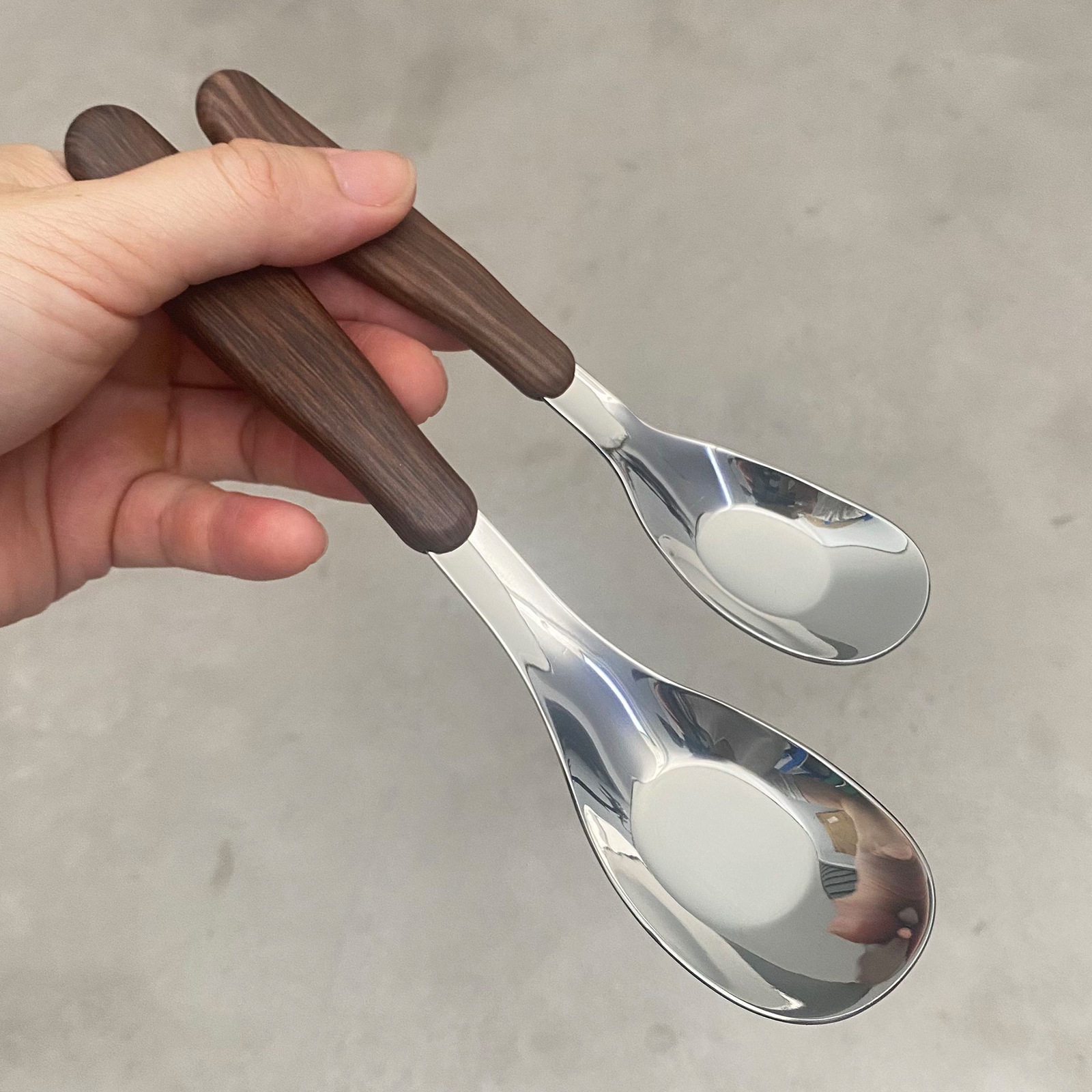 304不锈钢元宝勺调羹饭勺仿木纹家用勺成人幼儿园加深吃饭喝汤勺