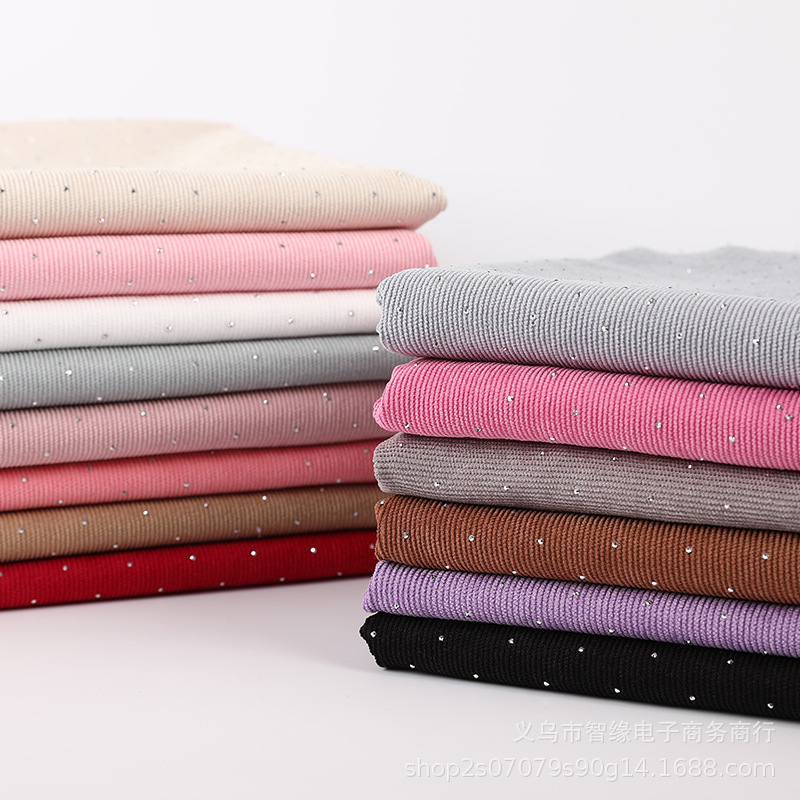 Corduroy 16-strip pit hot diamond polyester full polyester jewelry gift box packaging fabric cross-border bestseller accessories in stock manufacturer Specification image