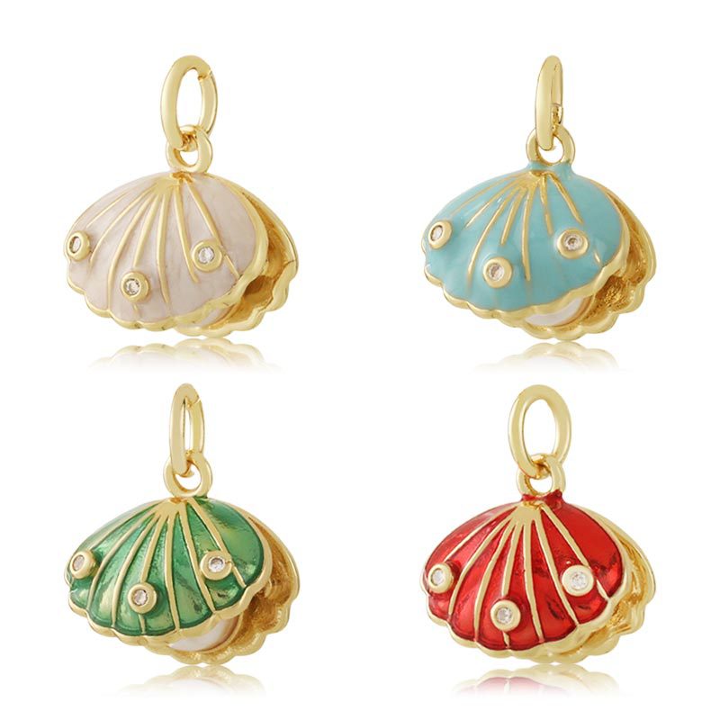 新款海洋系列贝壳贝壳创意珍珠贝壳diy饰品配件吊坠