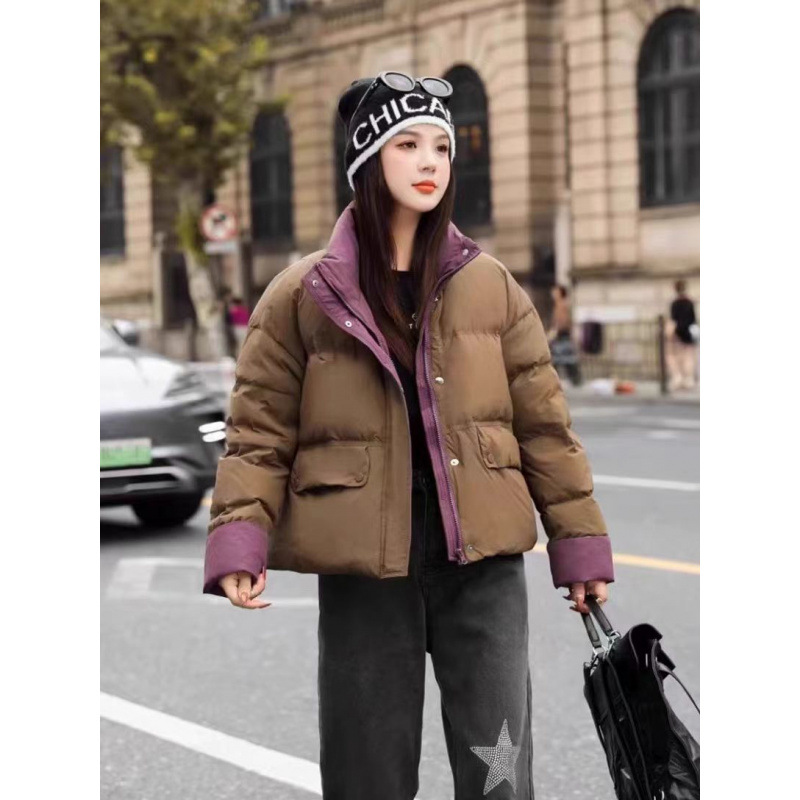 2026 nuevo invierno corto coreano versión abajo coat pan chaqueta chaqueta chaqueta moda engrosada mujer Specification image