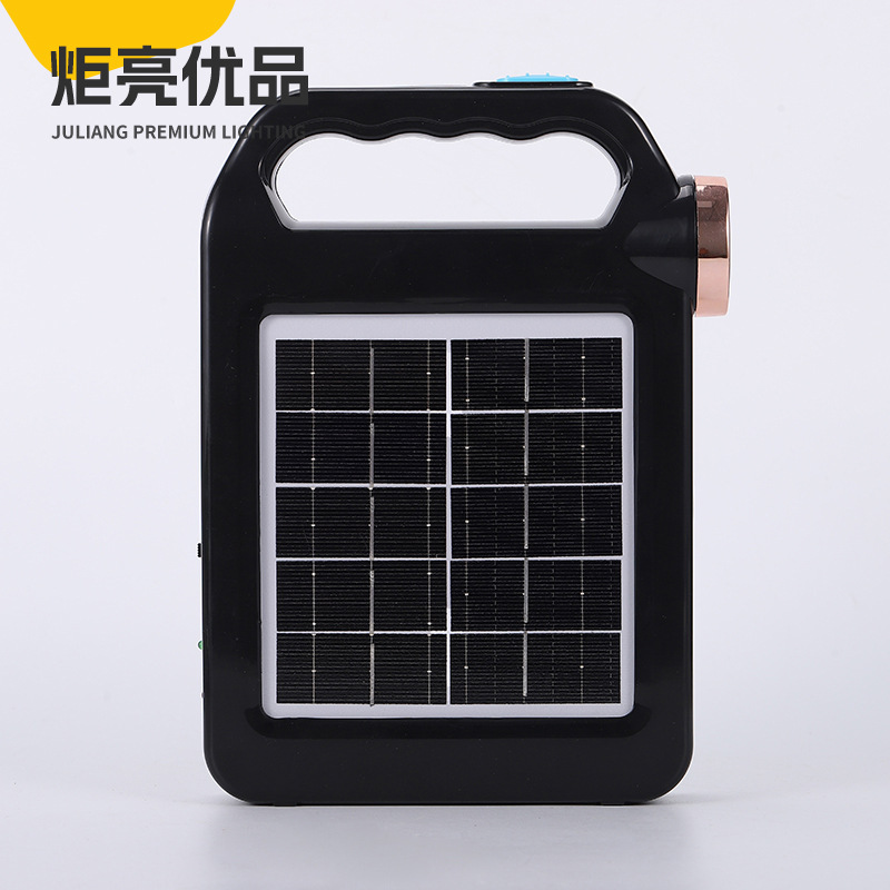 The new portable household solar-powered charging hand-held lamp JY-1178 is a multi-functional mobile power supply lighting lamp details Picture