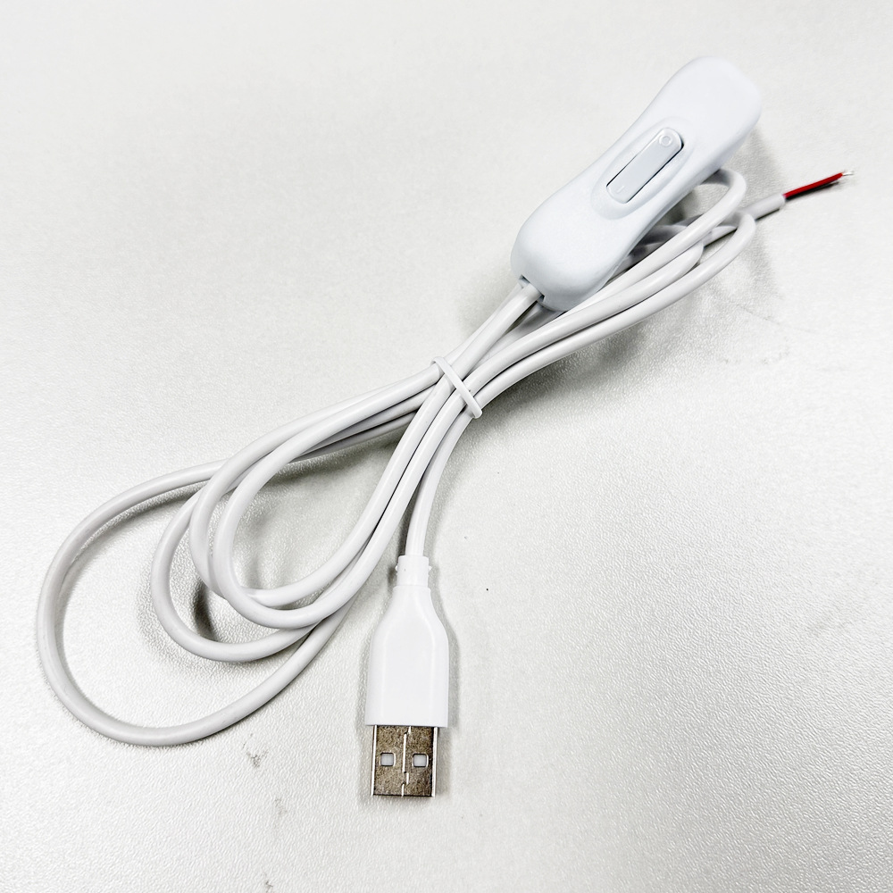 Venta directa de fábrica USB 304 interruptor cable de alimentación cable flexible de 2 núcleos cable de interruptor de PVC cable de extensión cable de conexión semiacabado Item Picture