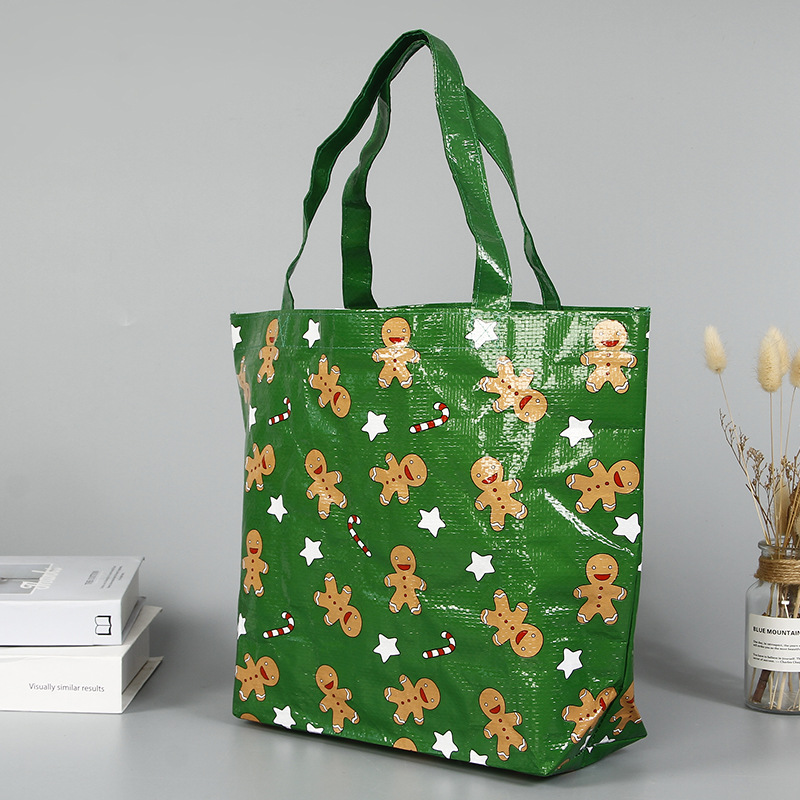 pp编织手提袋订制印刷logo定做覆膜pe编织袋可带魔术贴产品图