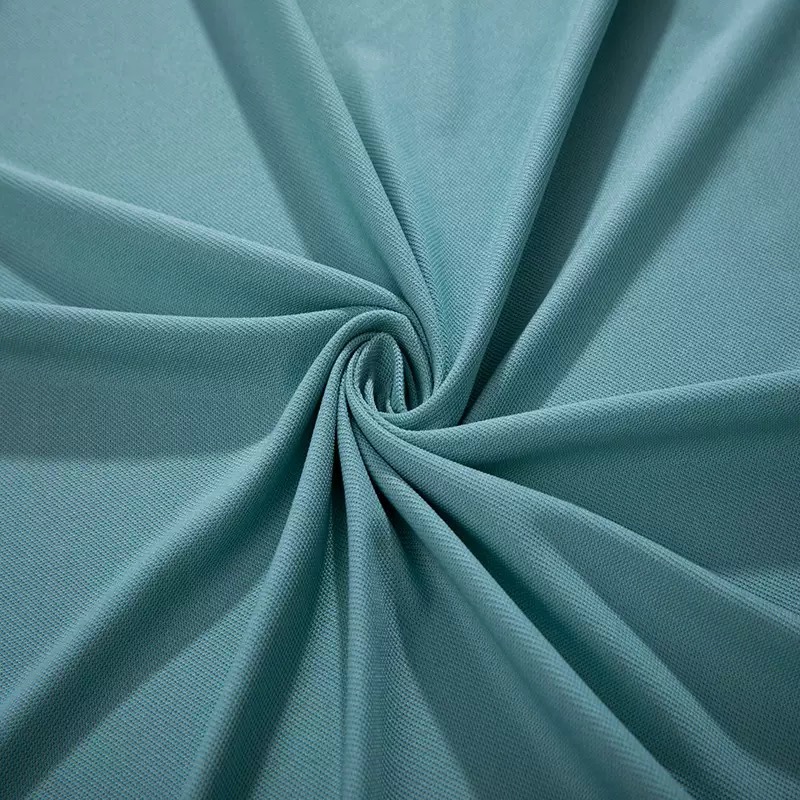 In stock: 180g full polyester bead mesh fabric, cotton-like bead knitted fabric T-shirts, POLO shirts and dresses details Picture