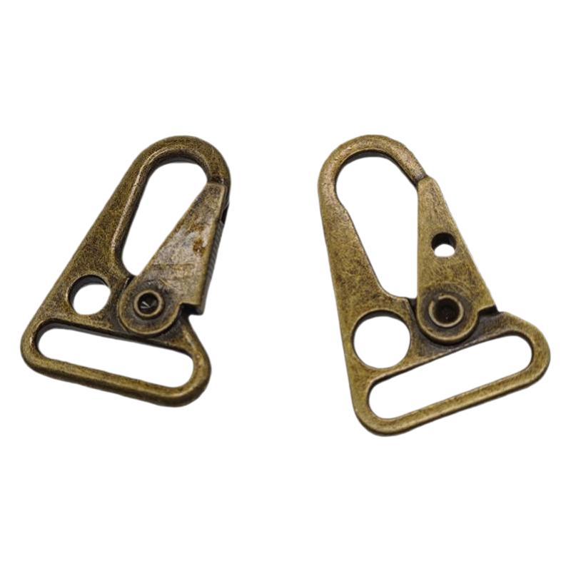 1-inch inner diameter 25mm bronze eagle-beak buckle outdoor backpack accessory, mountaineering knife buckle alloy key tactical hook Item Picture