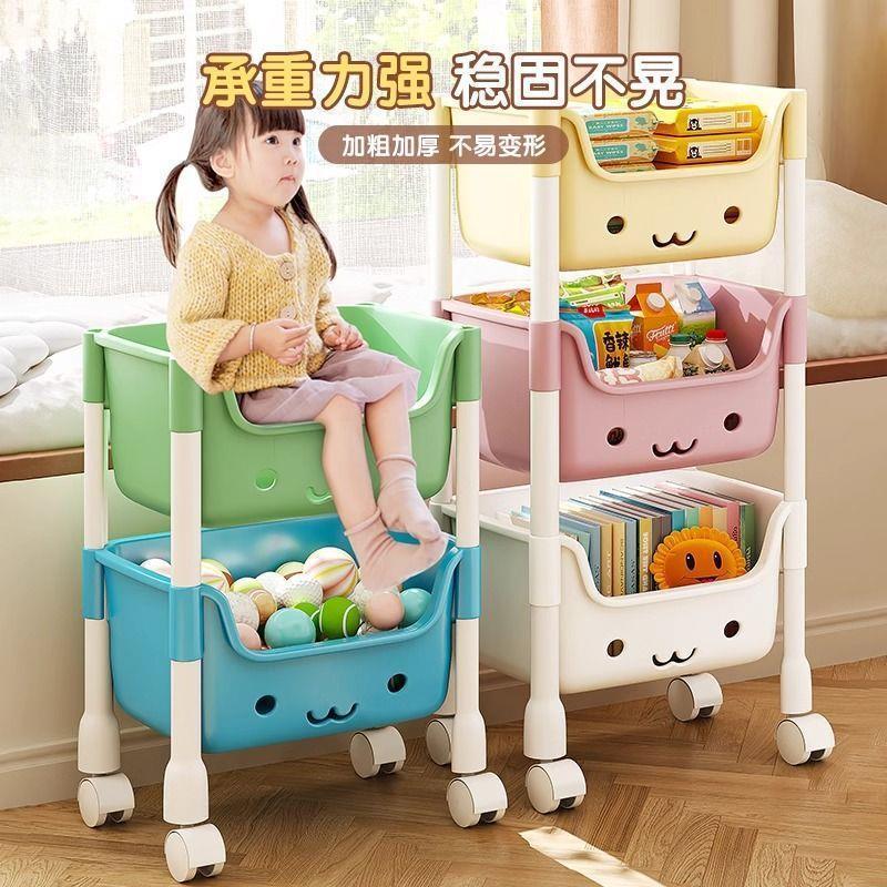Colorful cartoon storage, folding shopping cart, push-pull truck, supermarket portable small trolley, shopping cart, convenient storage details Picture
