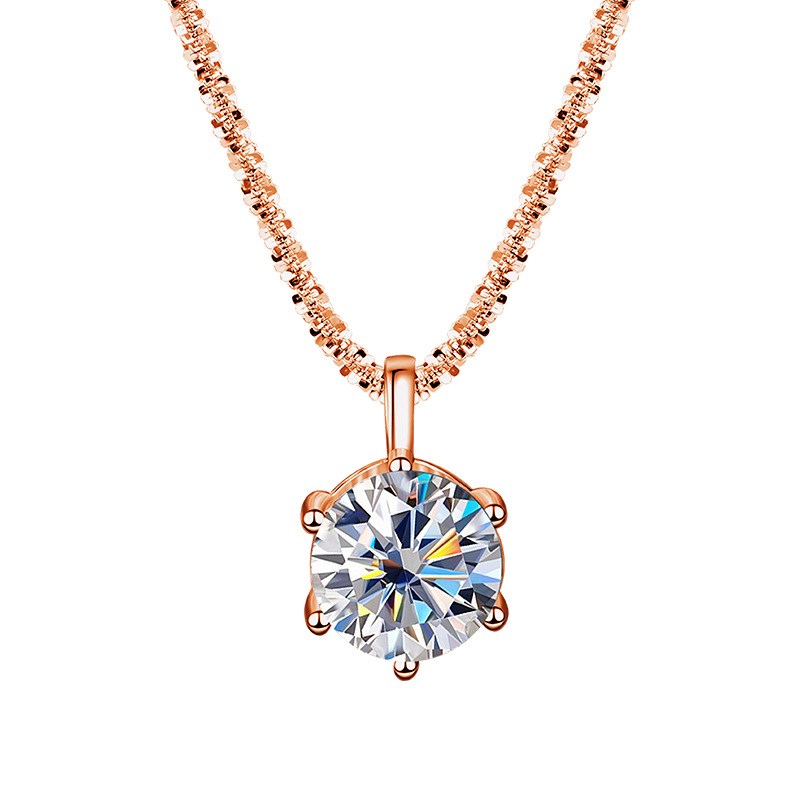 This is a best-selling high-end, sparkling, and niche water-drop Moisan pendant for women's Hiyin. It's a cross-border necklace details Picture