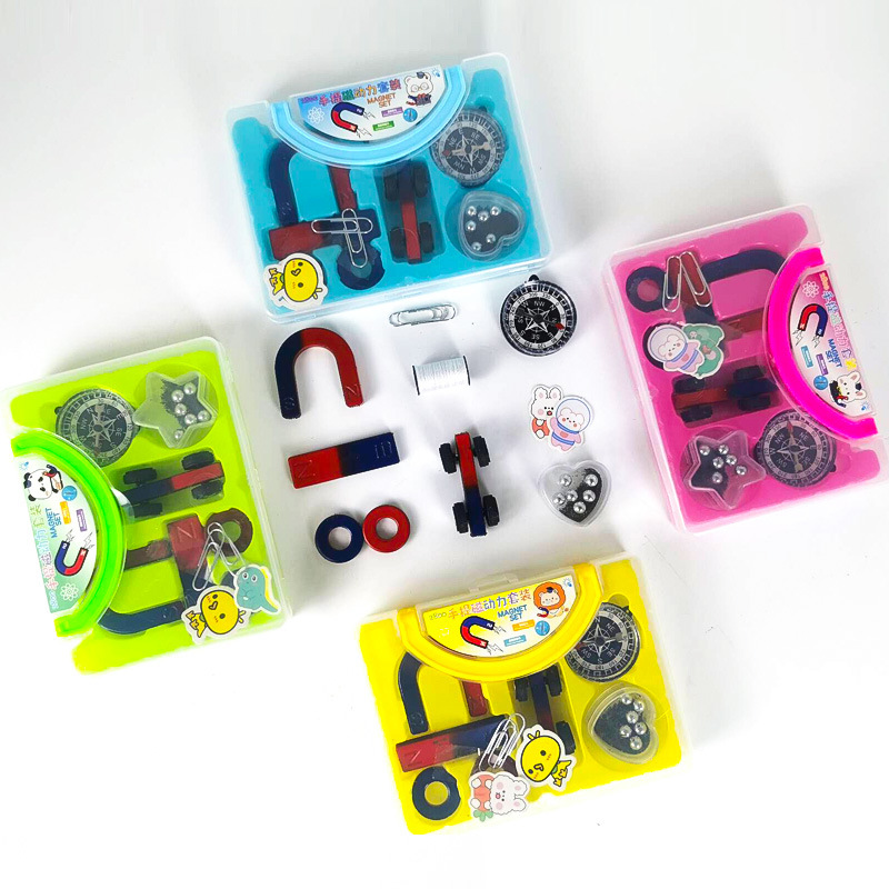 Primary school student 2800 Portable magnetic power set Compass Fun Magnetic levitation Magnet Magnet Magnet Science Experiment play details Picture