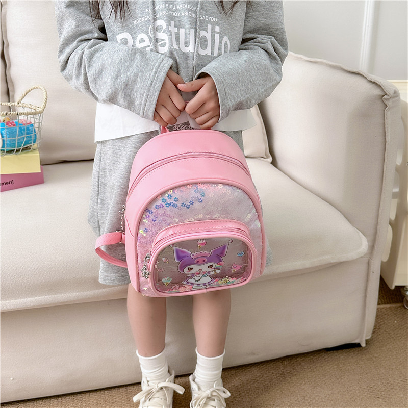 Cross-border 2024 New Kuromi Children's Schoolbag, Korean cartoon little girl princess Bag, Cute girls' backpack Specification image