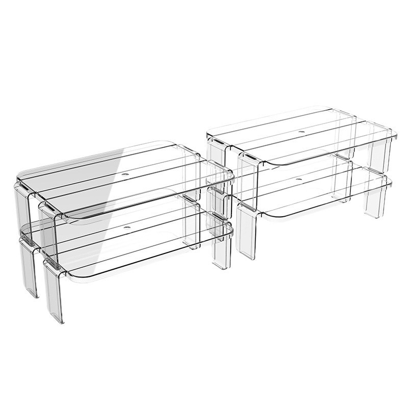 The interior of the refrigerator storage rack is equipped with multiple layers of kitchenware for household use. It features a tiered and partitioned noodle bowl rack and a seasoning bottle storage rack Item Picture