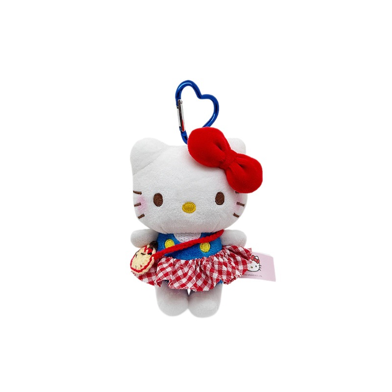 正版kitty玩偶毛绒公仔hellokitty小挂件可爱kt猫钥匙扣包包挂件白底实物图