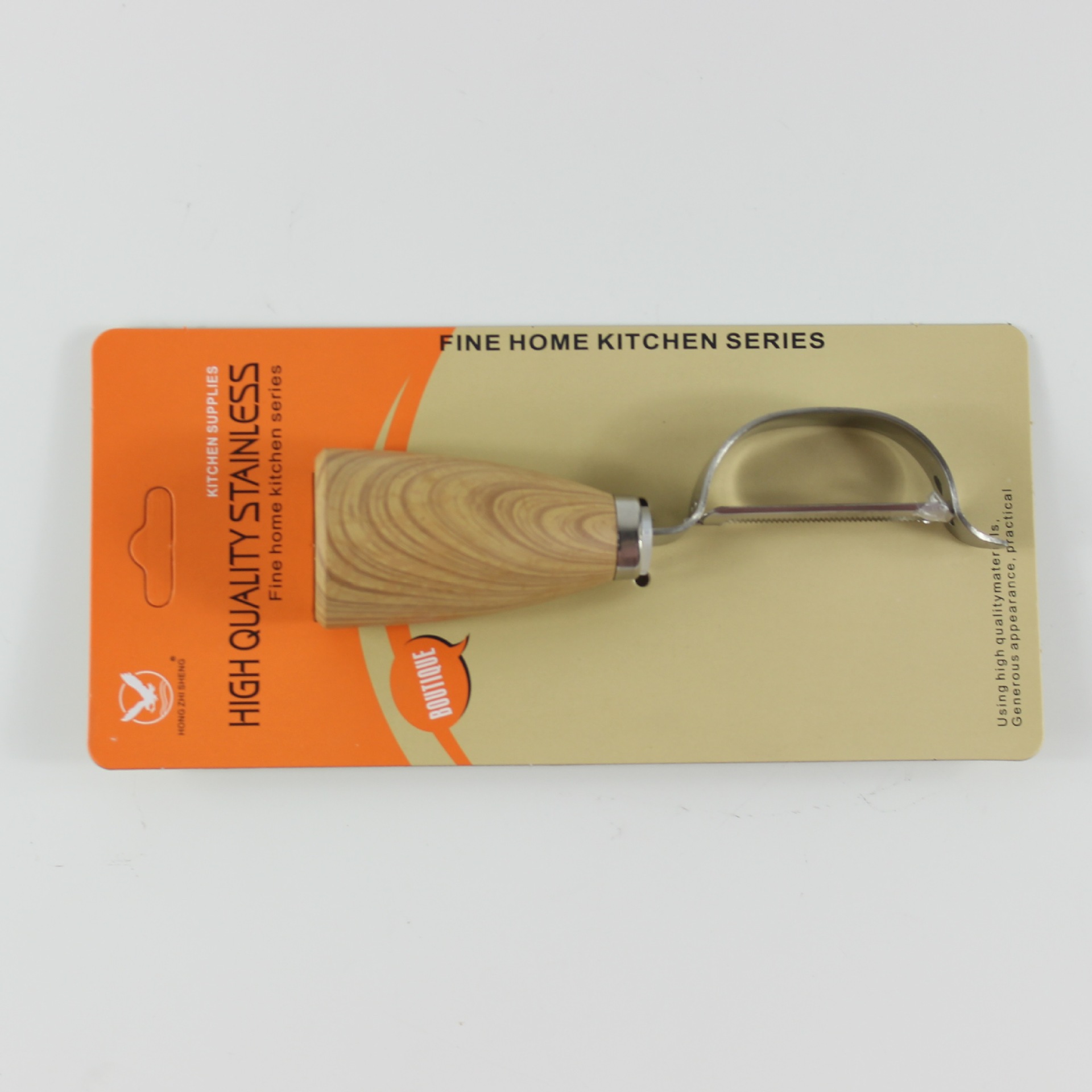 【 Factory Direct Sales 】 Fruit and vegetable peelers, stainless steel fruit and vegetable peelers, wooden handle melon peelers, small tools Item Picture