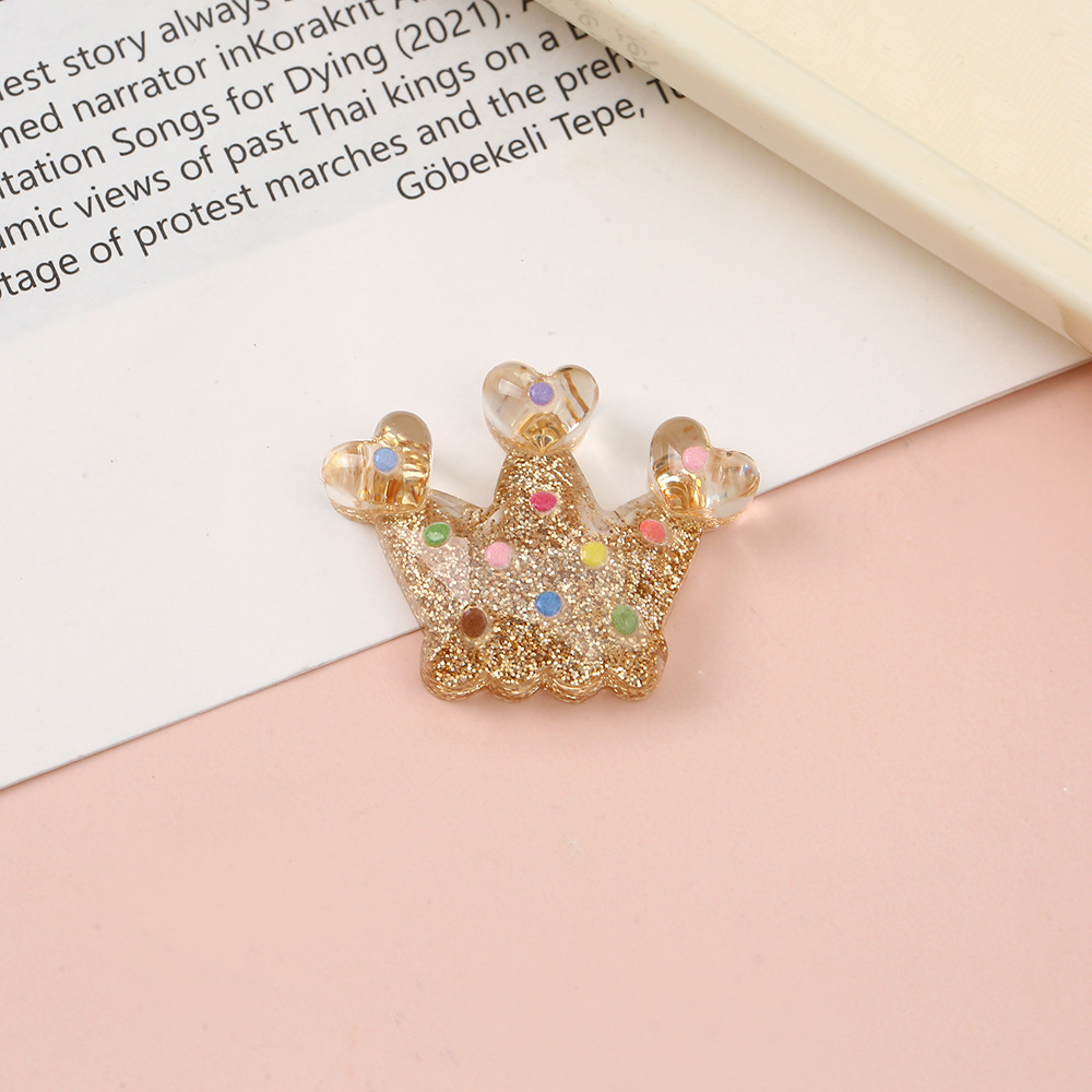 New cartoon glitter epoxy resin AB glue accessories, little cat five-pointed star patch, DIY phone case, hair accessory, headband material Specification image