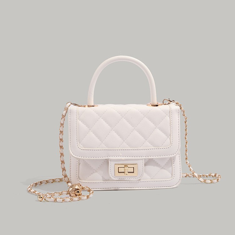 2025新款菱格链条包包女小香风手提包包小众时尚百搭单肩斜跨包潮