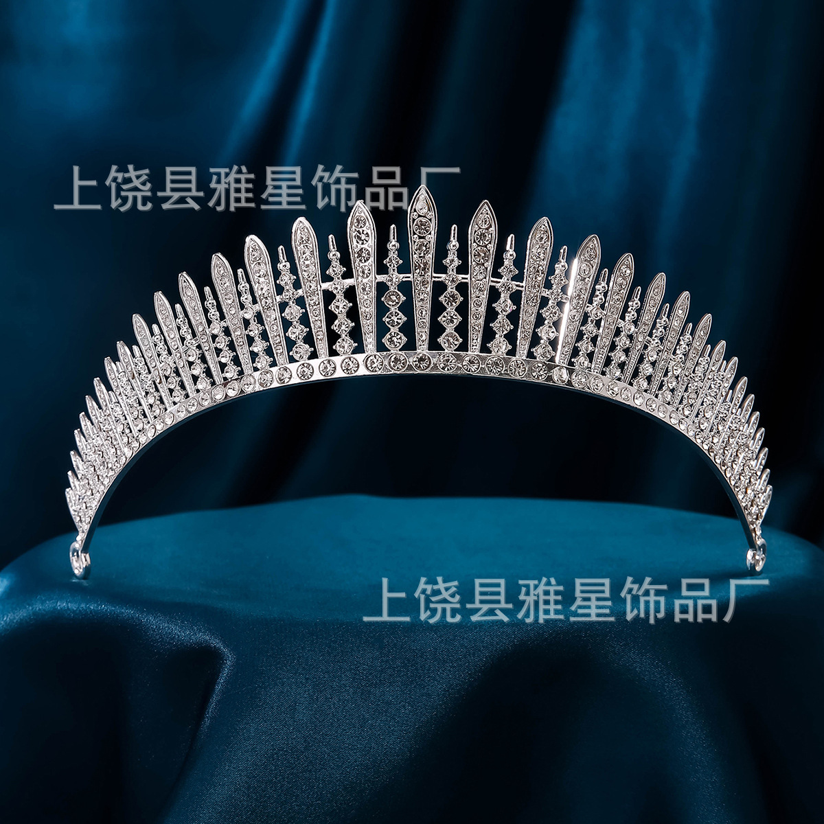 Korean-style water diamond crown for export, rose gold bride wedding dress, wedding hair accessory, children's princess birthday crown