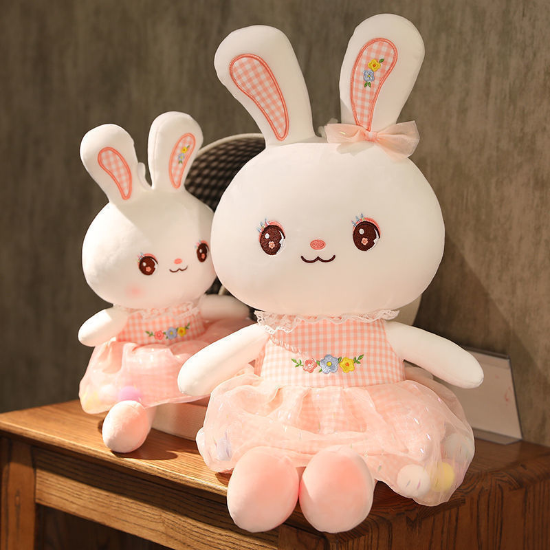 Lindo vestido conejo peluche conejo de colores bonnie pacificador pequeño conejo blanco muñeca de trapo regalo de cumpleaños para niños Application Scenario