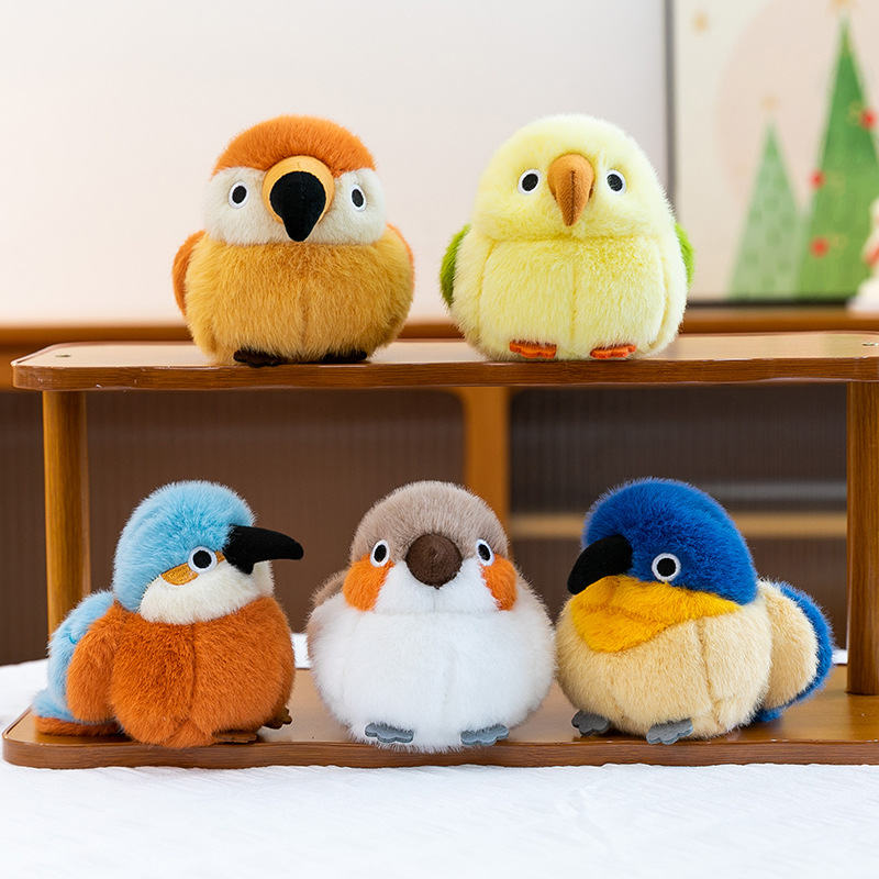 Cute little bird handheld treasure, little sun plush toy, grey sparrow children's doll, street stall display item, healing table display wholesale Application Scenario