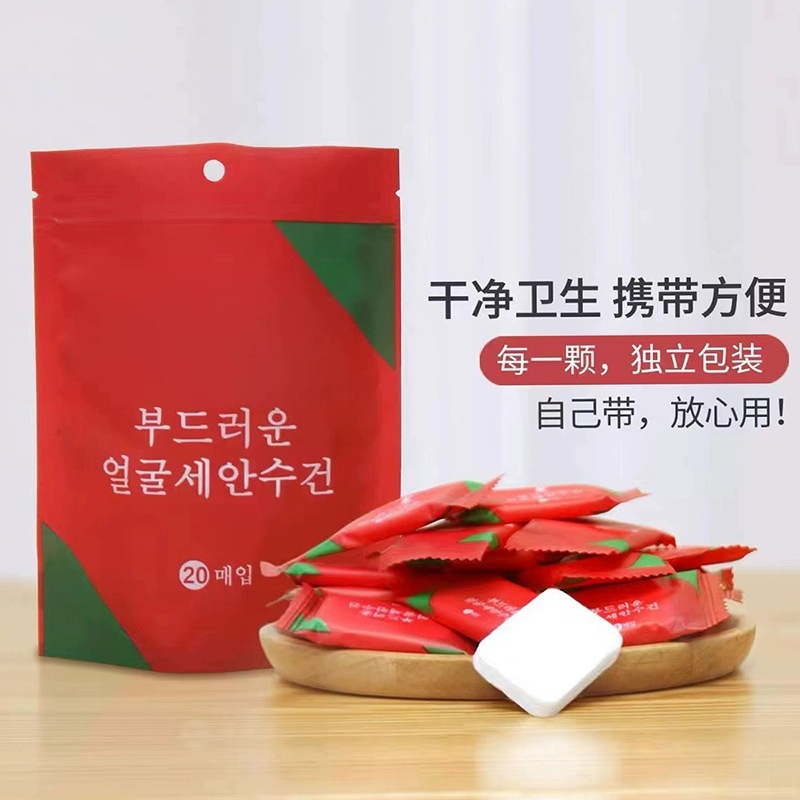 便携式一次性压缩毛巾独立包装旅行加厚款洗脸巾卸妆方巾厂家批发产品图