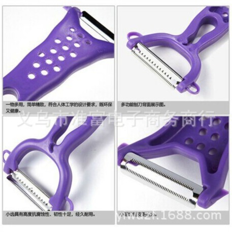 Wholesale of creative kitchen stainless steel double-head fruit peelers, planers, multi-functional fruit peels and graters Specification image