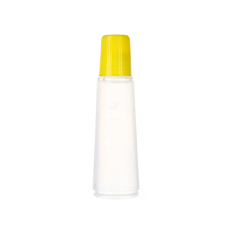 Botella plástica multifuncional 500ML botella de pegamento líquido transparente de cuatro lados con tapa amarilla para el almacenamiento de alimentos de la medicina aplicable Item Picture