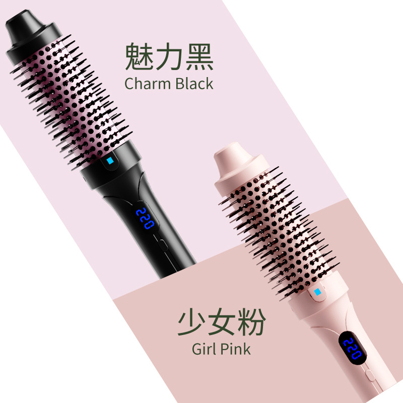 Customized manual heating curling irons, straightening combs that do not damage hair, portable straightening plates, dual-purpose curling and straightening combs, fluffy combs for cross-border trade, P52 Specification image