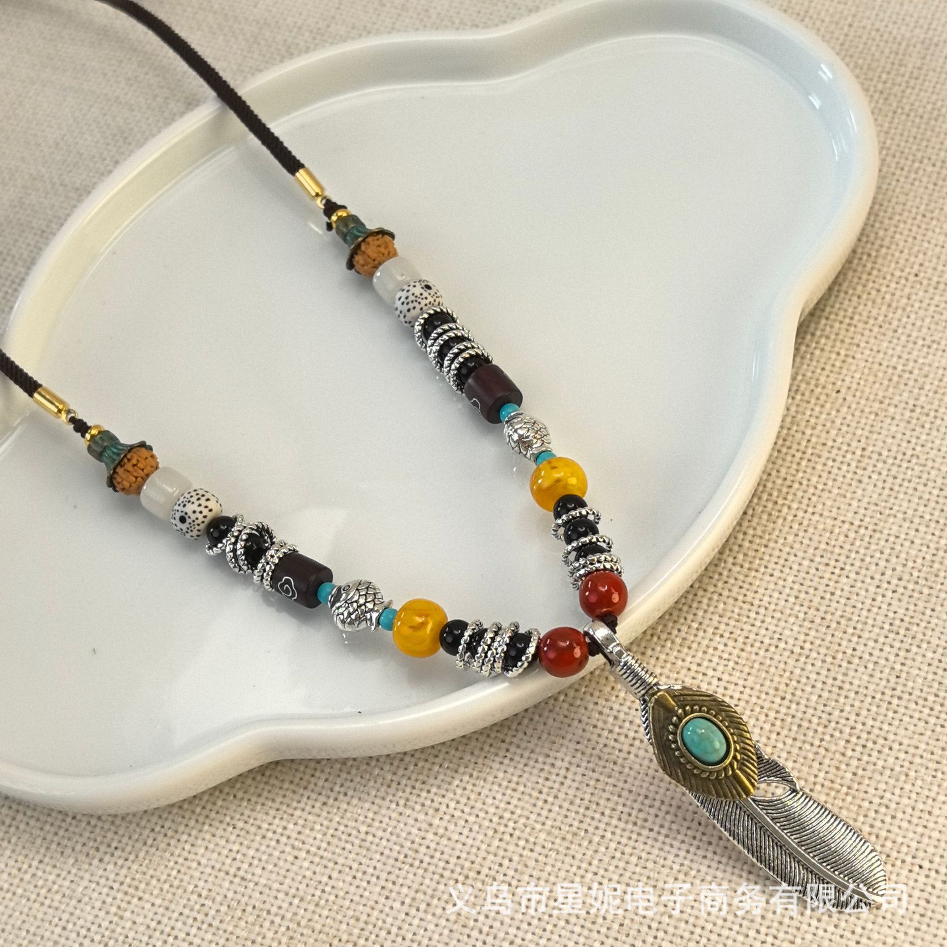 汉服挂坠/竹制品/手饰白底实物图