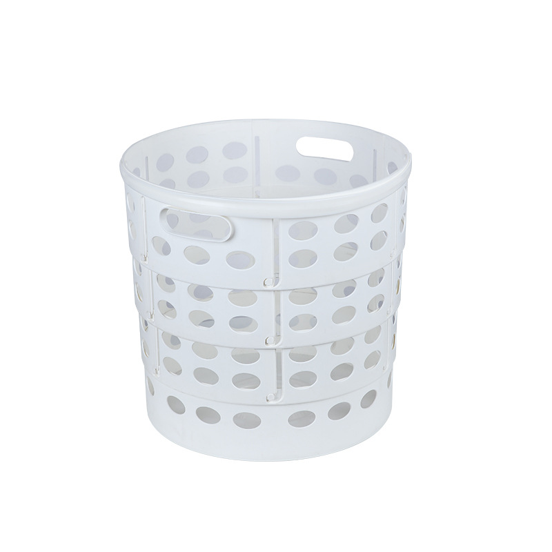 The dirty clothes basket can be hung in the home bathroom to store dirty clothes. It is a zoned storage basket and a wall-mounted dirty clothes basket in the bathroom Item Picture