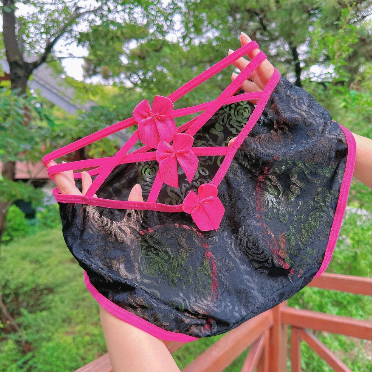 2026 Summer New lace cutout bow sexy and breathable Japanese girlish style women's underwear lace