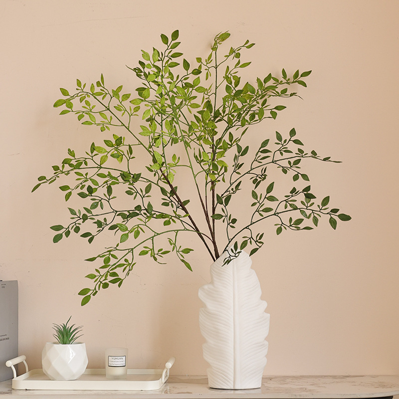 仿真单枝3叉南天竹人造绿植森系家居酒店装饰绿植假花仿真南天竹细节图