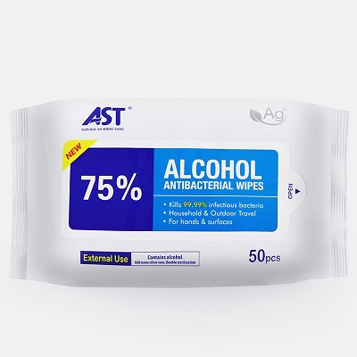 All-english foreign trade 30 to 50 pieces of alcohol disinfectant wet wipes in stock, cleaning foreign trade export sterilization wet wipes