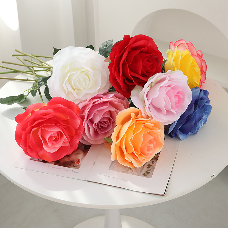 20cm single-head artificial rose foam core for the Qing hall artificial flower floor arrangement rose soft decoration landscape flower arrangement Specification image
