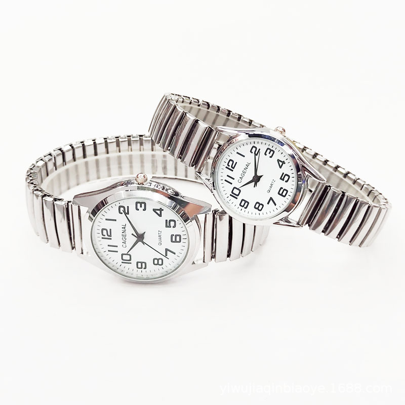 Elastic band digital senior watch, elastic band advertising gift watch, couple watch, ordinary life waterproof watch Item Picture