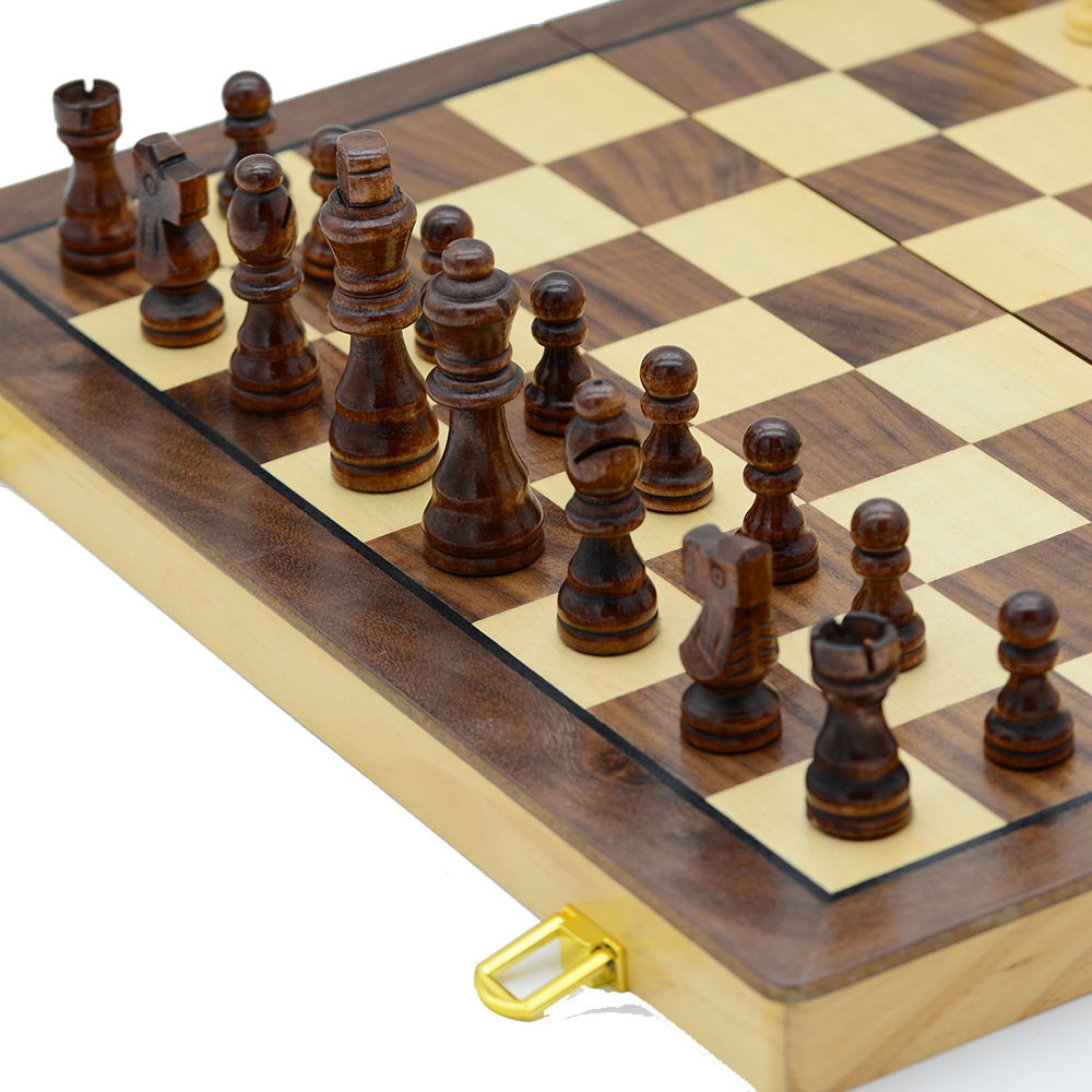 New type of chess and card entertainment, made of wood, magnetic, foldable and 39CM, with double rear, directly sent by the manufacturer for cross-border exclusive supply Specification image
